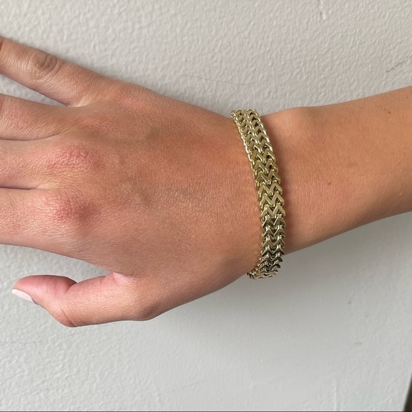 New 18k Gold Plated Chunky Chain Bracelet - Picture 5 of 7